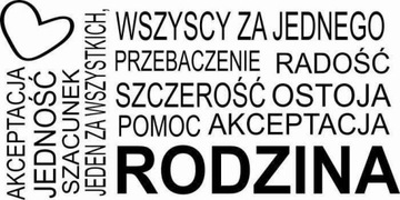 Naklejka na ścianę cytat napis Rodzina