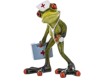 Ozdobna Figurka 13 x 10 x 8,5 cm - Żaba lekarz