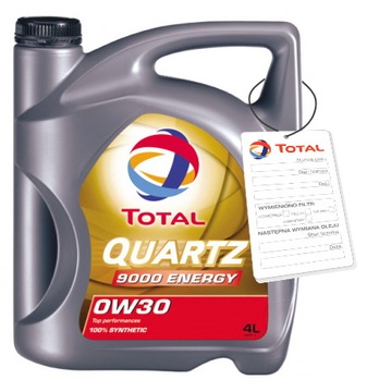 TOTAL QUARTZ 9000 ENERGY 0W30 4L SL/CF A3/B4 4L