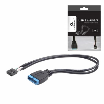 Kabel przedłużacz USB 2.0 9 pin - USB 3.0 19 pin
