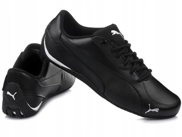 Męskie czarne buty sportowe PUMA DRIFT CAT 5 CORE skórzane sneakersy r. 42