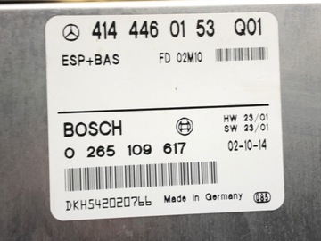 JEDNOTKA MOTORU MERCEDES VANEO 4144460153 1.6 102KM 02-05 ŘÍZENÍ