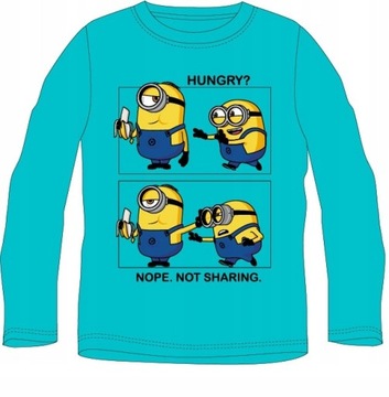 KOSZULKA TSHIRT BLUZKA MINIONKI DŁ. RĘKAW 116