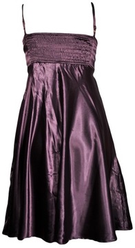 VERO MODA sukienka PURPLE satin KRYSTLE DRESS _ S