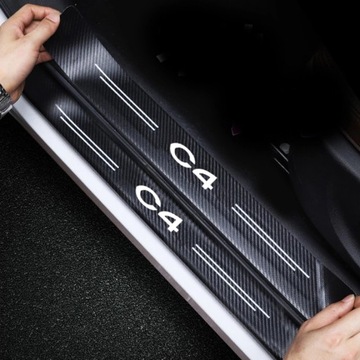 Наклейка 5 на автомобиль Citroen C4, желтая