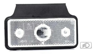 LAMPA OBRYSOWA BIAŁA KĄTOWA MD-013 B FRISTOM ŻARÓWKA AUTO LAWETA PRZYCZEPA