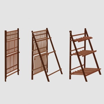 ПОДСТАВКА ДЛЯ ЦВЕТОВ ДЕРЕВЯННАЯ БАМБУКОВАЯ ПОЛКА ДЛЯ ЦВЕТОВ LOFT ПРОМЫШЛЕННАЯ ПОДСТАВКА