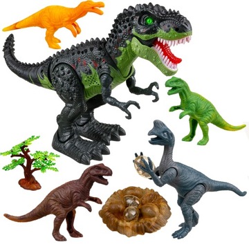 ДИНОЗАВР Т-РЕКС ФИГУРКА XXXL ИНТЕРАКТИВНЫЕ СВЕТЫ, РЕВ, ХОДИТ, ОТКЛАДЫВАЕТ ЯЙЦА