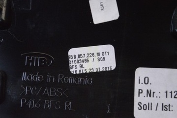 KRYT DESKY ROZDĚLOVACÍ PORSCHE MACAN 95B 3.0 S 2015 RHD