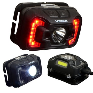 Latarka czołowa Led Cree XTE + Led COB + sensor