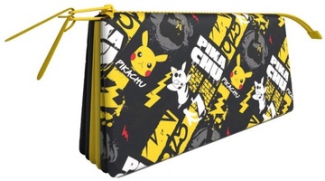 Piórnik 3 Przegrody Pokemony Pikachu Saszetka