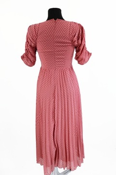 015 Asos różowa sukienka marszczenia plisowana 34