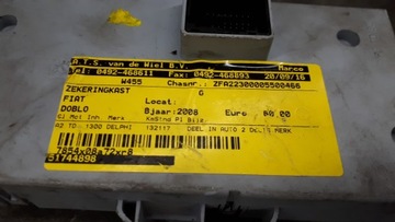 51744898 SKŘÍŇKA POJISTEK FIAT DOBLO 1.9 JTD DIESEL