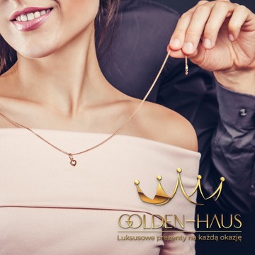 ЗОЛОТАЯ ЦЕПЬ-КУЛОН СЕРДЦЕ СЕРЕБРО 925/585 ДЛЯ ЖЕНЩИН 14К