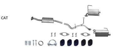 SUBARU FORESTER 2.0 2.5 od 2008 TŁUMIK KOMPLET KOŃCOWY ŚRODKOWY RURA