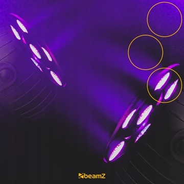 Набор из четырех ультрафиолетовых прожекторов на батарейках/клубная сцена на Хэллоуин