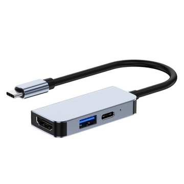 2122 Laptop Expansion Type-C to USB3.0+HD+PD Hub Splitter Multi-Functional