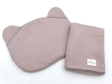 Kocyk - otulacz bawełniany z poduszką personalizowany 100x75 cm (kolory)