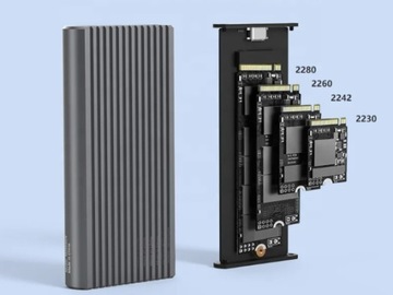 Корпус SSD m2 4in1 NVME Pcie SATA M.2 USB-C Карман для адаптера USB 3.0