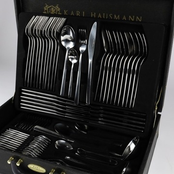 KOMPLET SZTUĆCÓW 72EL ZESTAW SZTUĆCE 12OS WALIZKA