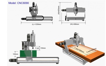 Фрезерный станок с ЧПУ 6090 2,2 кВт 4D 4 оси