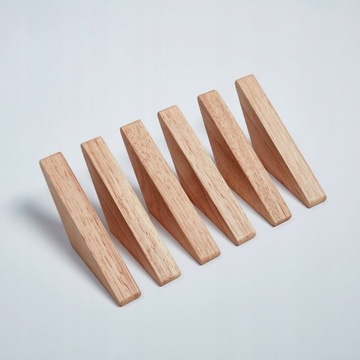 DREWNIANY WIESZAK NA ODZIEŻ WIESZAK NA ŚCIANĘ 4SZT