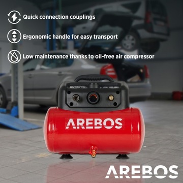 Arebos - Безмасляный компрессор | 6Л | 8 бар