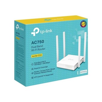 Router TP-LINK C24 ARCHER 4xRJ45 WiFi 750Mb/s (kablówka) dual band (2,4/5 G