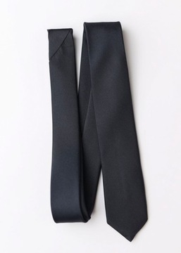 KRAWAT ŚLEDŹ WĄSKI CIEMNY GRANAT ELEGANCKI SLIM