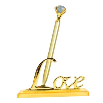 Фирменная ручка для свадебного гостя с набором держателей Golden Love Stand Base