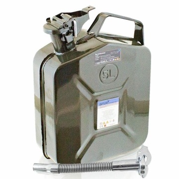 KANISTER METALOWY 5L ZAMEK BAGNETOWY + LEJEK