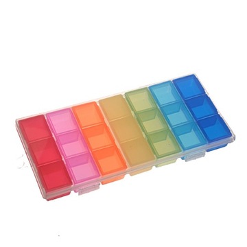 KOLOROWE Etui na pigułki RAINBOW NA TABLETKI PRZYBORNIK DO PRZECHOWYWANIA