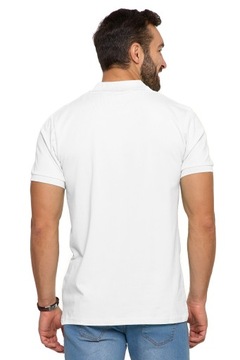POL0 МУЖСКАЯ ФУТБОЛКА ИЗ ХЛОПКА С КОРОТКИМИ РУКАВАМИ, ОДНОТОННАЯ MORAJ 3XL, БЕЛАЯ