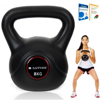 Hantel KETTLEBELL Sapphire 8KG kula ODWAŻNIK kettle HANTLA do ćwiczeń