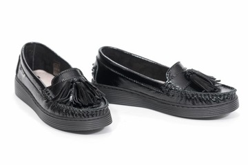 Mokasyny Nessi 18309 Czarne 71 Rozmiar 39