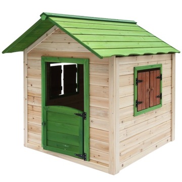Drewniany domek dla dzieci plac zabaw ogród dom
