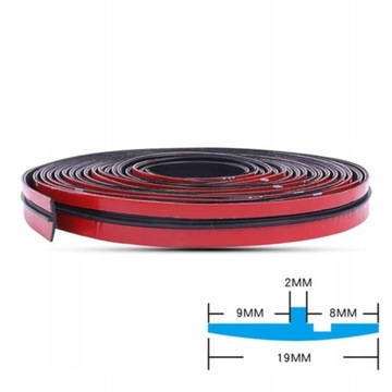 Уплотнитель стекла входной двери, подкладочная лента, самоклеящаяся лента, 2 м