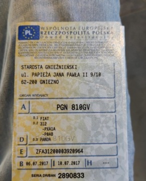 Fiat Panda III 2017 Fiat Panda 2017r, 1.2 Benzyna. Uszkodzony lewy bok. 1.2 Benzyna 80KM, zdjęcie 20