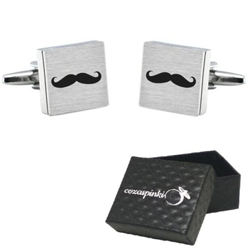 Spinki do mankietów koszuli WĄSY na prezent