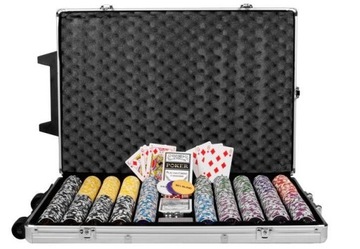 ZESTAW DO POKERA 1000 ŻETONÓW OCEAN TROLLEY POKER