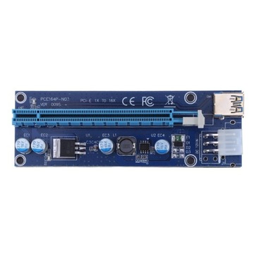 Riser rev 009S USB 3.0 PCI-E 1x-16x 6PIN SATA