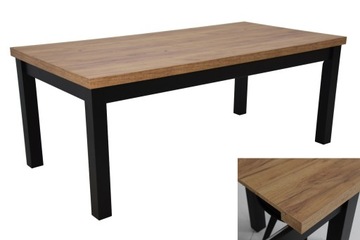 Duży stół 100x200/300 nogi z drewna blat DĄB CRAFT