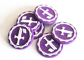 64 шт. двухцветных жетона для АСОИАФ.