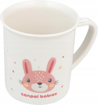 Canpol Kubek plastikowy z uchem dla dziecka 170 ml CUTE ANIMALS 12m+