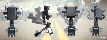 Автомобильный держатель для смартфона с зажимом для приборной панели