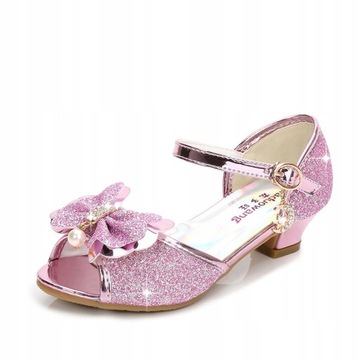 BUTY SANDAŁKI KSIĘŻNICZKI NA OBCASIE BŁYSZCZĄCE