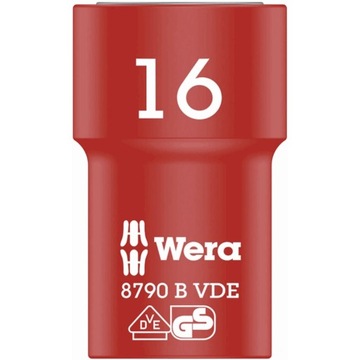 WERA nasadka VDE 16 mm 3/8 cala izolowana Zyklop 8790 B 05004960001
