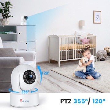 ЭЛЕКТРОННАЯ PTZ-КАМЕРА «НЯНЯ» WIFI ДОМАШНЯЯ IP 2,5K 4MP ВНУТРЕННЯЯ PTZ-КАМЕРА