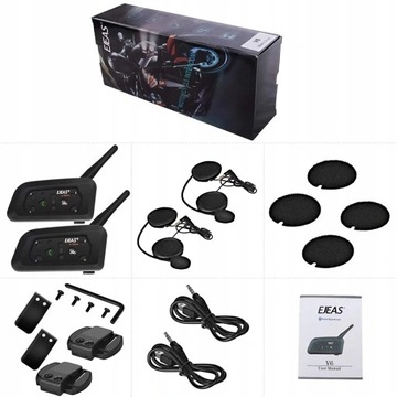 INTERKOM INTERCOM MOTOCYKLOWY EJEAS V6 Pro 2SZT