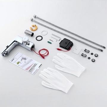 Смеситель для умывальника Бесконтактный фотоэлемент Смеситель для умывальника с двойным ИК-датчиком